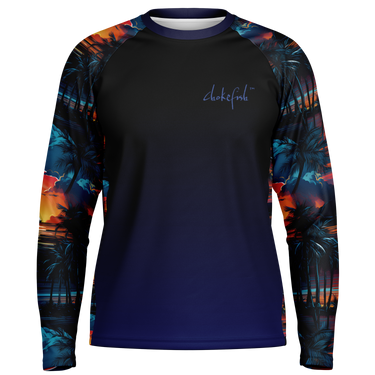Chokefish™ Long Sleeve Every Day All Weather Trees&Boats Shirt Men's-007